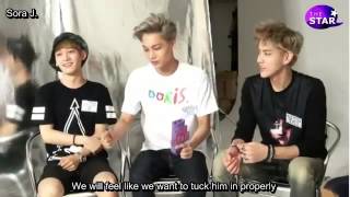 ENG SUB 130830 EXO The Star Interview Chanyeol Kris Kai Luhan Chen [upl. by Atteuqahs322]