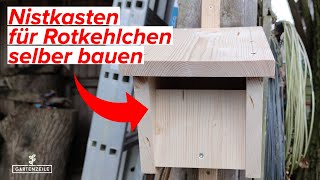 DIY HalbhöhlenNistkasten bauen für Rotkehlchen Zaunkönig Hausrotschwanz  So einfach gehts [upl. by Aznerol]