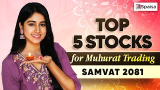 Muhurat Trading 2024 Stocks  Top 5 Fundamental Stocks for Diwali [upl. by Cochard]