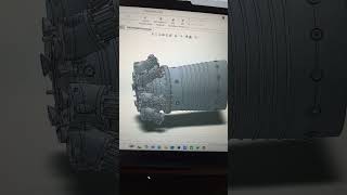 Parte 3 motor Jet solidworks 3dmodelingsoftware solidworkscad engine jetengine avionics [upl. by Damalus]