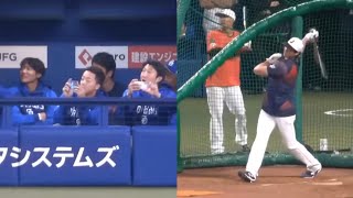 大歓声！大谷翔平のバッティング練習に中日ベンチも大盛り上がり！ [upl. by Batsheva]