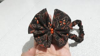 Bow Hairband Making with cotton Fabric [upl. by Drawoh579]