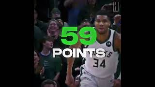 GIANNIS DROPS SEASON HIGH 59 POINTS😤‼️ [upl. by Atnwahsal]