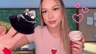 ASMR Girl who is Obsessed with you does your makeup in class ✨ You’re PERFECT🥹 [upl. by Haididej]