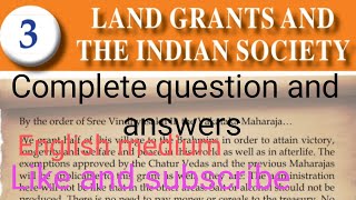 Land grants and the Indian society complete notes Class 9 History chapter 3Segaz studies [upl. by Minica]