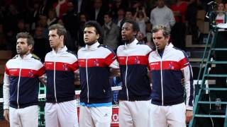 Equipe de France  Marseillaise  1er Tour Coupe Davis 2014 [upl. by Araeic]