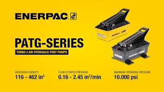 Turbo 2 Air Hydraulic Pump PATGSeries  Enerpac [upl. by Marylou]