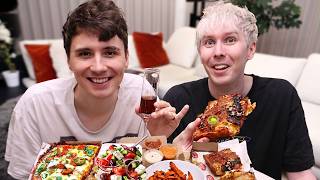 DAN AND PHIL MASSIVE PIZZA MUKBANG 2 [upl. by Ethe26]