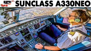 Sunclass Airbus A330neo Cockpit to Phuket Thailand [upl. by Burrell]