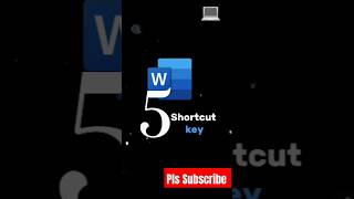 MS word me 5 shortcut Keys 💻 shortcut keys ms word trending [upl. by Ledif388]