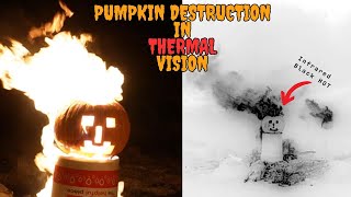 Pumpkin Destruction in Thermal Vision  Halloween Special [upl. by Taran]