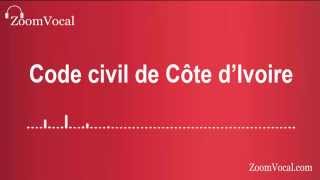 Code civil de la république de Côte dIvoire zoomvocalcom [upl. by Lerrehs951]