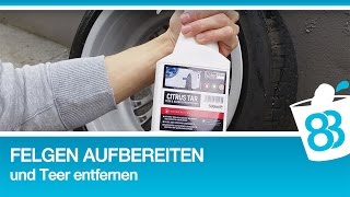 Felgen aufbereiten und Teer entfernen  Felgenreiniger Test und Autopflege Tutorial [upl. by Ramin]