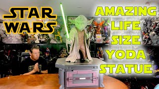 AMAZING LIFE SIZE STAR WARS STATUE Yoda from Revenge of the Sith [upl. by Atteuqal519]