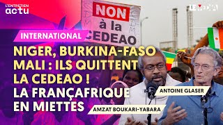 NIGER MALI ET BURKINA FASO QUITTENT LA CEDEAO  LA FRANÇAFRIQUE EN MIETTES [upl. by Antoinetta]