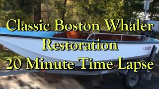 Boston Whaler 13 Boat Restoration  20 Minute Time Lapse  Pirate Themed [upl. by Gwenneth]