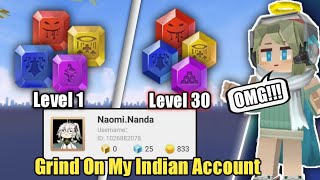 Grinding for Leeching Level 3 In My India Account New Account Blockman Go Bedwars [upl. by Sigismund]