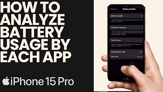 How to Analyze Battery Usage by each Applications on the iPhone [upl. by Pallua192]