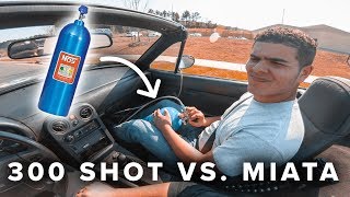 What happens 300 Shot on a Stock 16L Miata [upl. by Brinkema]