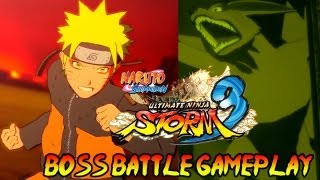 Naruto Ultimate Ninja Storm 3 Story Mode Naruto vs Nine Tails Kurama Full Boss Battle Gameplay [upl. by Zoi]