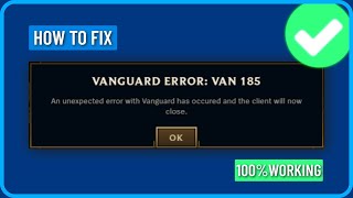 How to Fix League of Legends Vanguard Error Van 185 [upl. by Renrag]