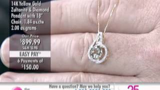 14K Gold 7mm Zultanite amp Diamond Pendant with Chain at The Shopping Channel 458572 [upl. by Grania]