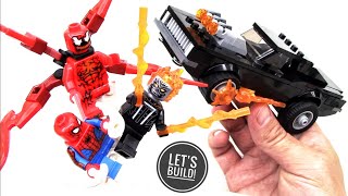 LEGO SpiderMan and Ghost Rider vs Carnage  Lets Build [upl. by Ermey]