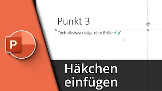 Haken in Powerpoint einfügen ✅ Tutorial [upl. by Jaban]