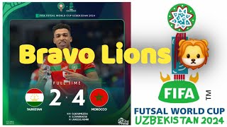 Victoire Éclatante  Le Maroc Triomphe du Tadjikistan au Mondial de Futsal 2024 [upl. by Halyhs976]