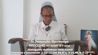 Inyigisho ya Sr Immaculée aragira ati MVIRA AHA  Ijambo ryImana ryo kuwa 14072024 [upl. by Gracye]