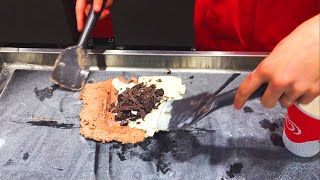 Fried Ice Cream  roll out in Germany  Vanilla Chocolate amp Oreo mixed in a Cold Stone Creamery [upl. by Jedd302]