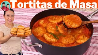 Tortitas HECHAS de MASA maseca y Queso en SALSA de Tomate y Chile de Arbol [upl. by Ainel430]