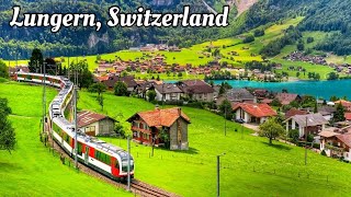 Switzerland Lungern 4K  Heavenly beautiful Swiss village on a charming lake  Hidden gem [upl. by Nylecyoj355]