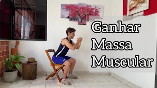 Treino de pernas e glúteos para ganhar massa muscular  EM CASA [upl. by Attehcram]