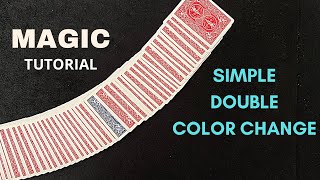 Magic Card Trick Tutorial 🃏 ♠️Simple Double Color Change  Chicago Opener [upl. by Akers]