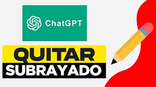 Como Quitar el Subrayado de Chatgpt cuando Copias y Pegas [upl. by Obadiah]