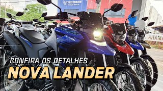 Nova Lander 250 2025 em DETALHES  Comparativo com modelo 2024 🔵 nandoangelo motovlog [upl. by Sorodoeht]