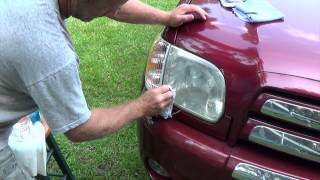 Easily restore headlight with baking soda and vinegar a howto video [upl. by Evelunn]