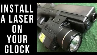 Installing and sighting in a Streamlight TLR4G laser on a Glock [upl. by Resarf969]