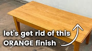 Furniture Alchemy Stripping Orange Stain for a Modern Wood Makeover [upl. by Ynoep]