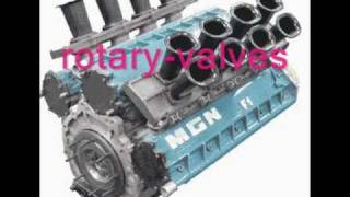 F1 engine MGN W12 with rotary valves F1 Motor mit Drehschieberinlass [upl. by Aiuhsoj]