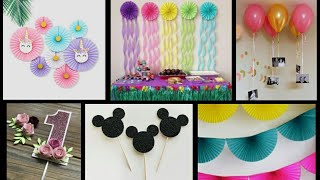 Birthday Decoration Ideas at home Easy  Birthday party decoration from paper paper craft for party [upl. by Amirak163]