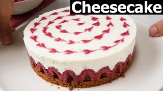 Recette du cheesecake aux framboises  sans cuisson [upl. by Mllly]