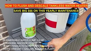 How to flush a Tankless Water Heater and SAVE BIG [upl. by Einitsed]