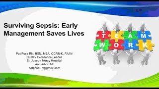 Surviving Sepsis Early Management Saves Lives [upl. by Georgia]