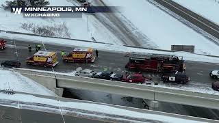 February Winter Storm  Icy and Snowy Roads  Minneapolis MN [upl. by Eirak]