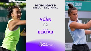 Yue Yuan vs Emina Bektas  2023 Seoul Semifinal  WTA Match Highlights [upl. by Anilejna]