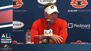 Hugh Freeze addresses the media following Auburns frustrating 2414 loss to Arkansas [upl. by Lewison975]