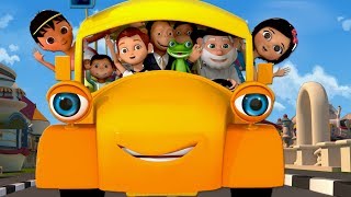 Wheels On The Bus Nursery Rhymes  By Banana Cartoon 3D Nursery Rhymes HD [upl. by Coyle]