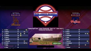 MGLB 2024 Mega World Series Game 7  Los Angeles Browns  Philadelphia Phillies Series tied 33 [upl. by Kries]